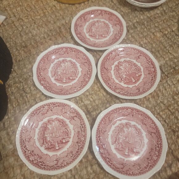 Vintage Mason's Patent IronStone England Vista Pink 7" Plate -Excellent cond. - Picture 6 of 16